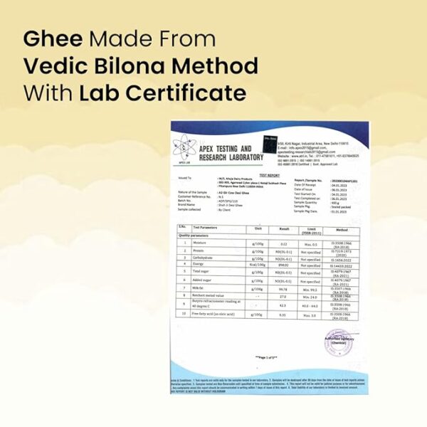 A2 Desi Sahiwal Cow Ghee