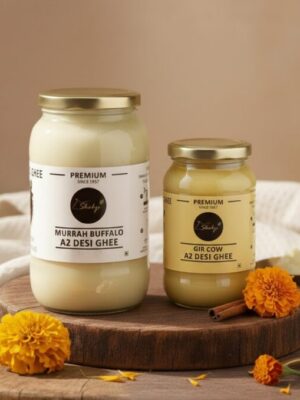 A2 Gir Cow Ghee + Murrah Buffalo Ghee Combo - 500ml + 1Ltr
